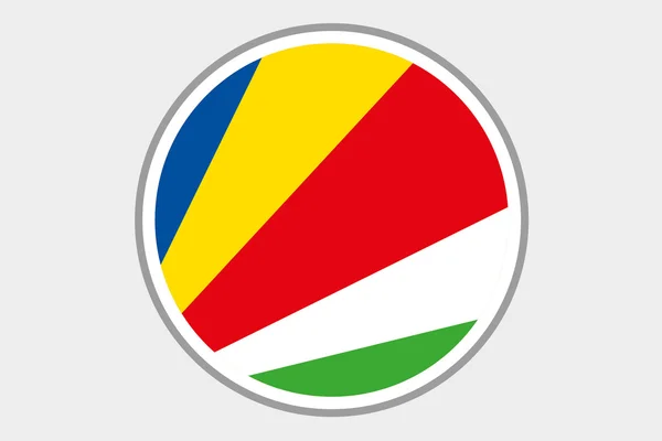 3D izometryczny flaga ilustracja kraju Seszeli — Zdjęcie stockowe