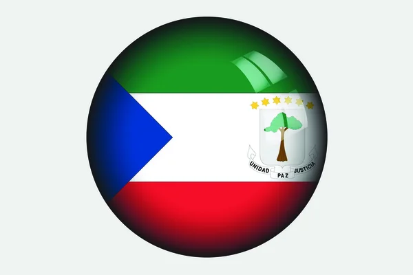 Bandeira Isométrica 3D Ilustração do país de Guin Equitorial — Fotografia de Stock