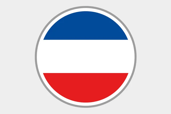 3D Izometrické ilustrace vlajka země Jugoslávie — Stock fotografie
