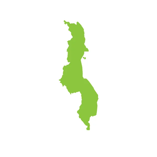 Mappa del paese del Malawi — Foto Stock