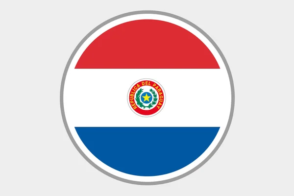 Bandera Isométrica 3D Ilustración del país de Paraguay — Foto de Stock