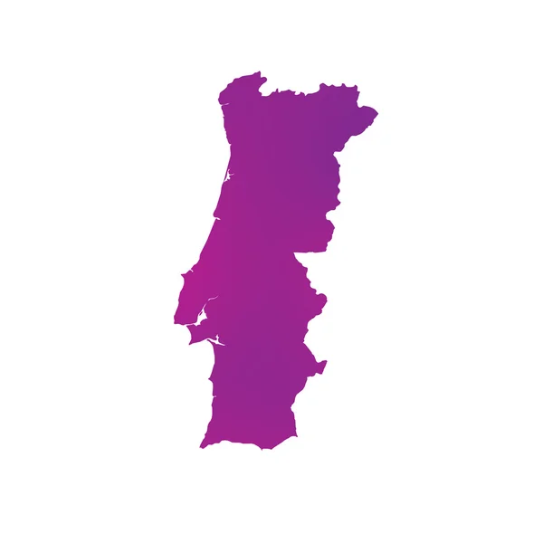 Mappa del paese del Portogallo — Foto Stock