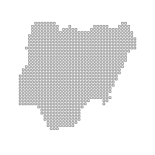 Mapa ze země Nigérie — Stock fotografie