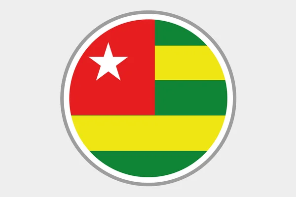 Drapeau ionique 3D Illustration du pays du Togo — Photo