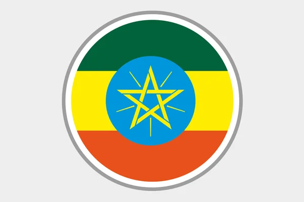 Etiyopya ülke 3D izometrik bayrağı çizimi — Stok fotoğraf