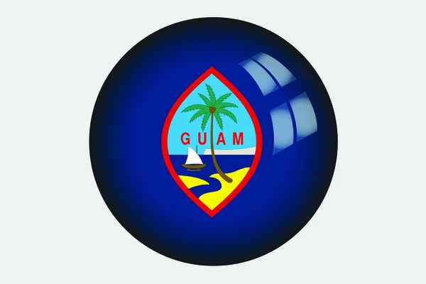 3D Isometric Flag Illustration of the country of Guam — Stock Photo, Image