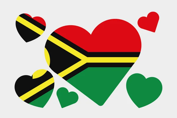 3D Isometric Flag Illustration of the country of Vanuatu — Stock Photo, Image