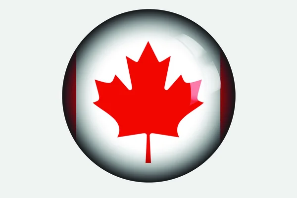 3D isometrische Flaggendarstellung des Landes Kanada — Stockfoto
