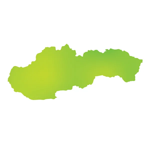 Kaart van het land van Slowakije — Stockfoto
