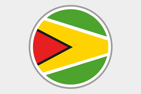 Ilustración de la bandera isométrica 3D del país de Guyana — Foto de Stock