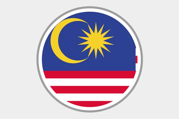 3D Isometric Flag Illustration of the country of Malaysia — Stock Photo, Image