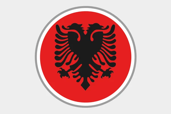 3D izometryczny flaga ilustracja kraju Albanii — Zdjęcie stockowe
