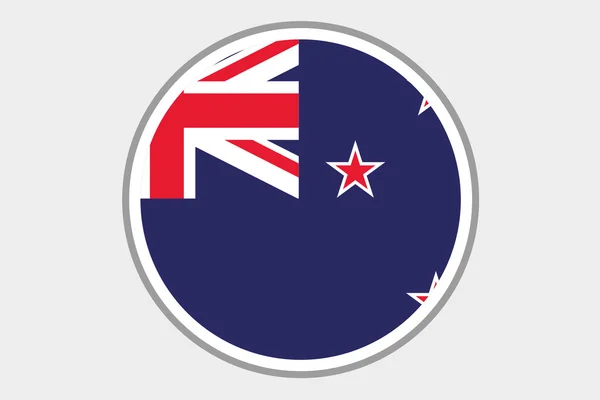 3D Isometric Flag Illustration of the country of New Zealand — Stock Photo, Image