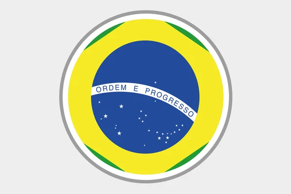 Bandeira Isométrica 3D Ilustração do país do Brasil — Fotografia de Stock