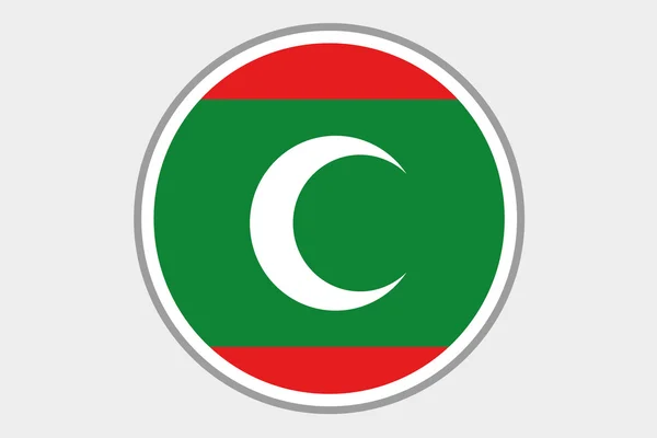 3D izometryczny flaga ilustracja kraju Malediwy — Zdjęcie stockowe