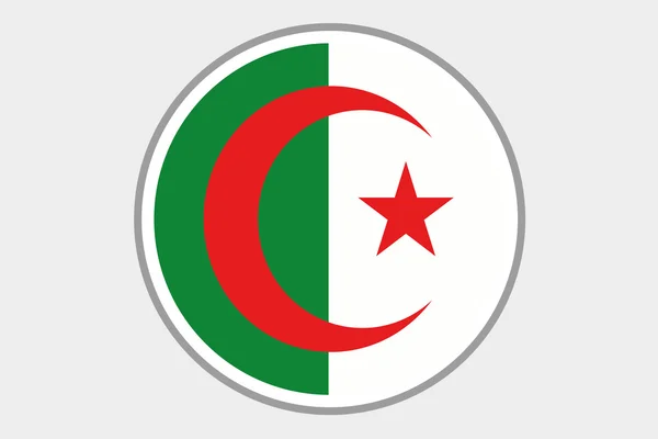 Drapeau ionique 3D Illustration du pays d'Algérie — Photo