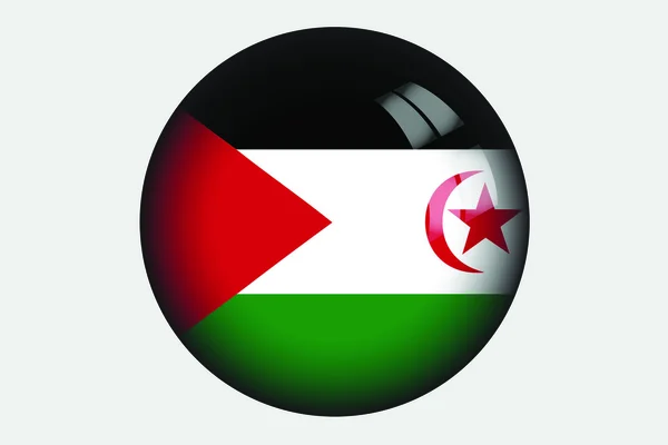 Bandeira Isométrica 3D Ilustração do país do Saara Ocidental — Fotografia de Stock