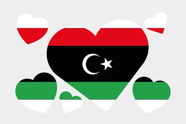 リビア-46 の国の 3 d の等尺性旗イラスト — ストック写真
