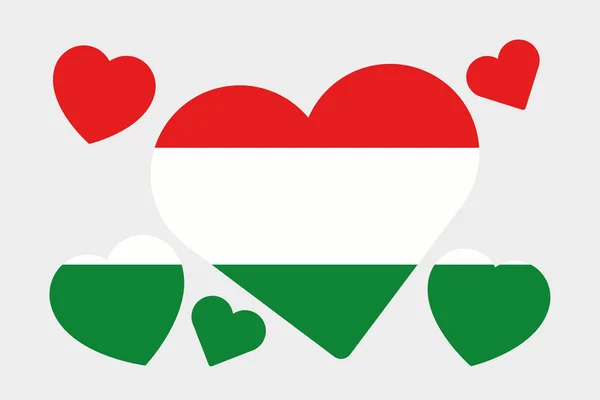 3D Ізометричні ілюстрація прапор країни Угорщини — стокове фото