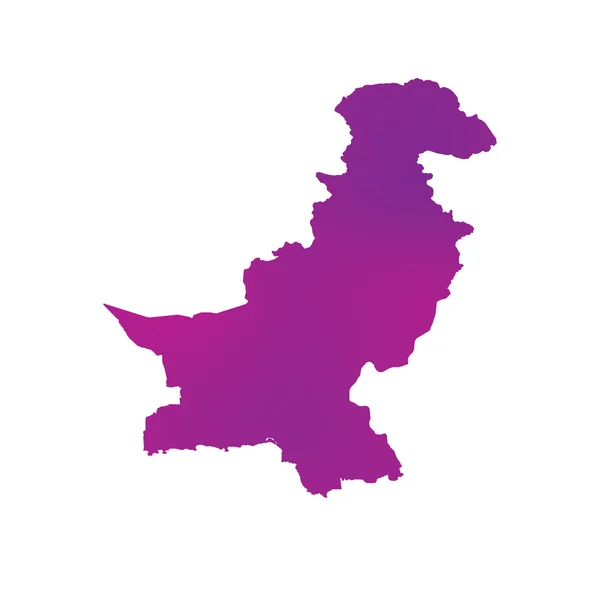 Map of the country of Pakistan — Stock Photo, Image