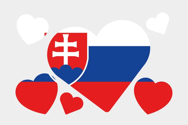 3D isometrische Flaggendarstellung des Landes der Slowakei — Stockfoto
