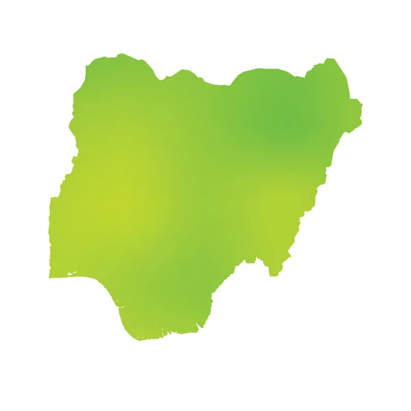 Peta negara Nigeria. — Stok Foto
