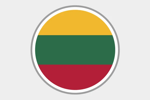 Ilustración de la bandera isométrica 3D del país de Lituania —  Fotos de Stock