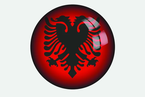 3D Isomric Flag Illustrazione del paese di Albania — Foto Stock