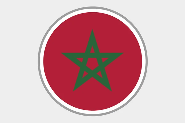 3D ισομετρική απεικόνιση της σημαίας της χώρας του Μαρόκου — Φωτογραφία Αρχείου