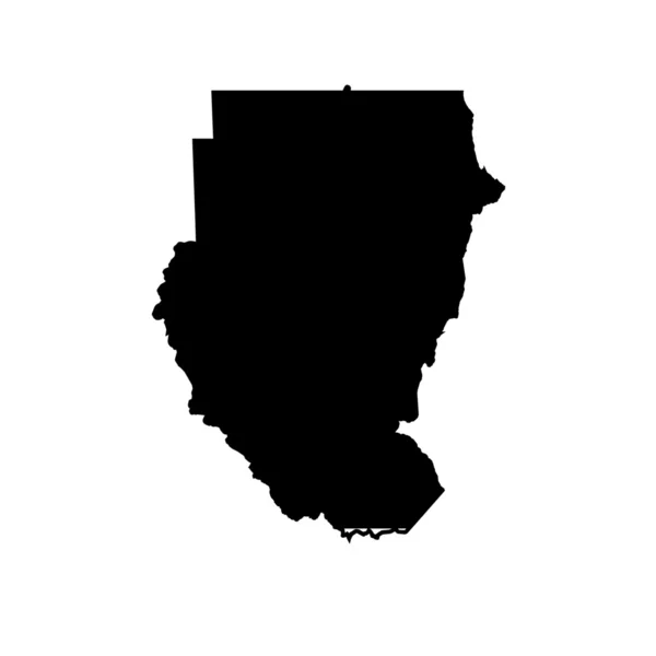 Sudan ülke Haritası — Stok fotoğraf