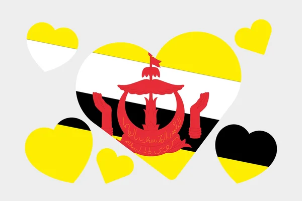 Bandeira Isométrica 3D Ilustração do país de Brunei — Fotografia de Stock