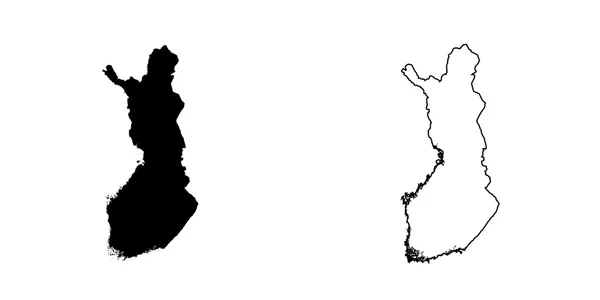 Finlandiya 'nın haritası — Stok fotoğraf
