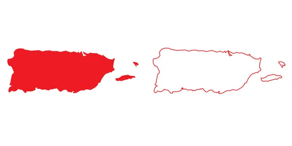 Carte du pays de Porto Rico — Photo