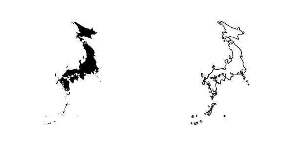 Mapa del país de Japón —  Fotos de Stock