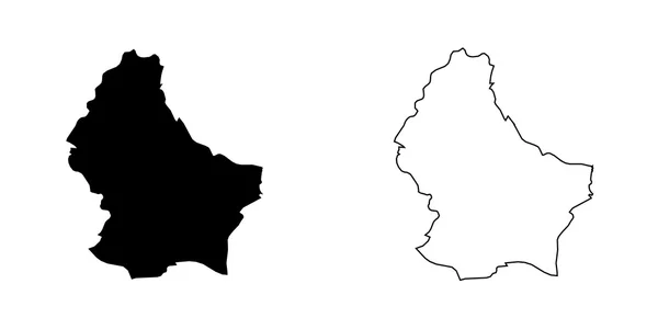 卢森堡国家的地图 — 图库照片