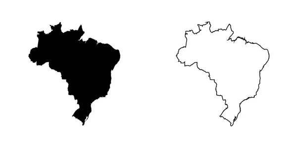 Карта країни бразилії — стокове фото