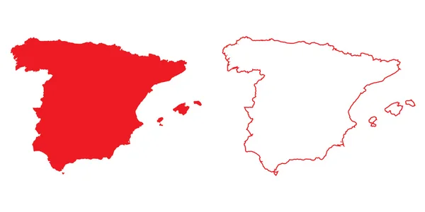 Карта країні Іспанія — стокове фото