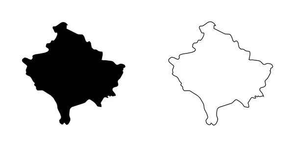 Mapie kraju Kosowa — Zdjęcie stockowe