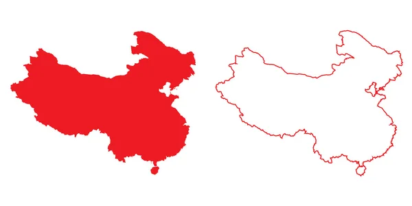 Karte des Landes China — Stockfoto
