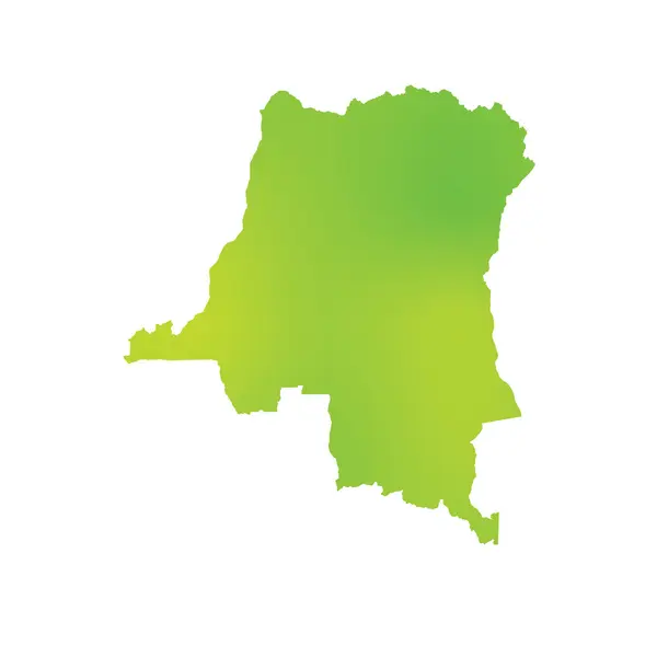 Karte des Landes der demokratischen Republik Kongo — Stockfoto