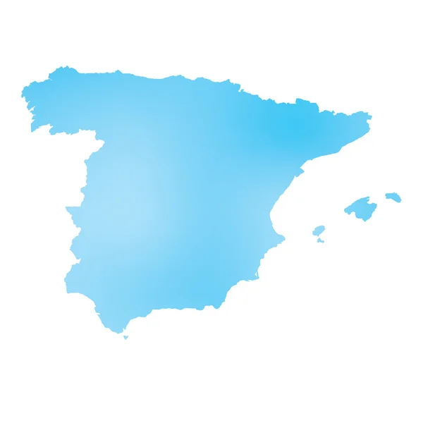 Карта Испании на карте — стоковое фото