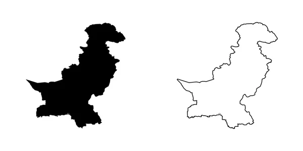 Mapa kraju, Pakistan — Zdjęcie stockowe