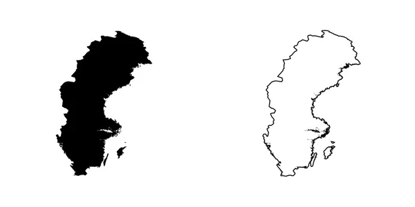 スウェーデンの国の地図 — ストック写真