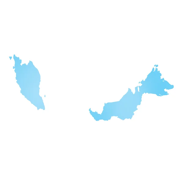 Mappa del paese di Malesia — Foto Stock