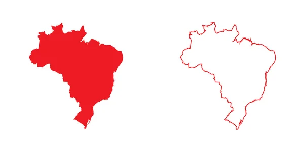 Mapa del país de Brasil —  Fotos de Stock
