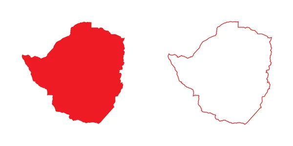 Карта страны Зимбабве — стоковое фото