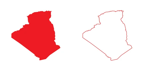 Mapa del país de Argelia — Foto de Stock