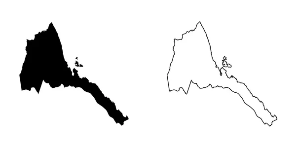 エリトリア国の地図 — ストック写真
