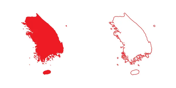 Mappa del paese della Corea del Sud — Foto Stock