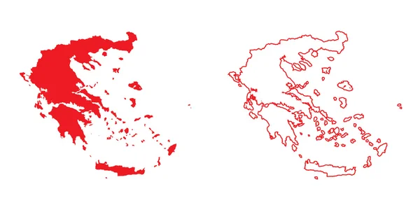 希腊国家的地图 — 图库照片